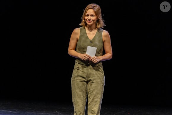 Nathalie Pechalat lors de la cérémonie d'ouverture de la 4e Conférence mondiale Education 2024 sur la lutte contre le dopage, qui se tient pour la première fois en France, au Palais des Festivals et des Congrès, à Cannes, France, le 27 février 2024. Photo par Cyril Chateau/ABACAPRESS.COM