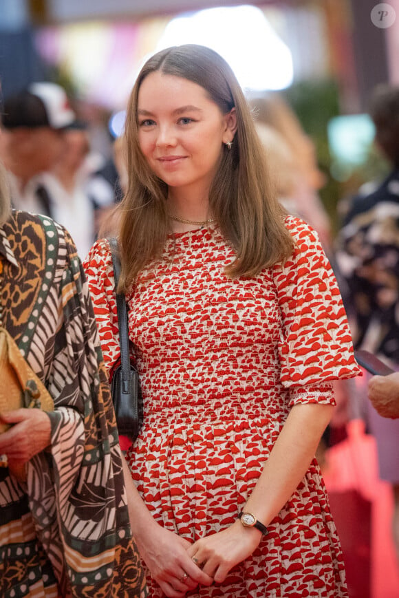 La Princesse Caroline de Hanovre et sa fille la princesse Alexandra de Hanovre assistent au 54ème Concours International de Bouquets au Tunnel Riva de Monaco. Cette année, le thème du concours est "La Fête du Cirque", un hommage au Prince Rainier III de Monaco en cette année de célébration du centenaire de sa naissance. Le 7 octobre 2023 à Monaco. © Olivier Huitel/Pool Monaco/Bestimage 