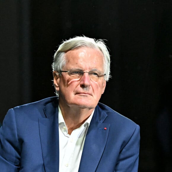 Michel Barnier, l'ancien ninistre, et ancien Commissaire Européen, durant l'ouverture du Nice Climate Summit au Palais de la Méditerranée à Nice, le 28 septembre 2023. © Bruno Bebert / Bestimage