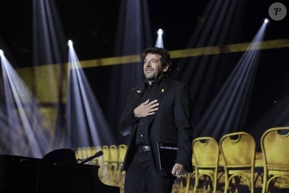 Patrick Bruel lors d'une cérémonie organisée par le Conseil des institutions juives de France (CRIF) en hommage aux victimes des attentats du Hamas du 7 octobre 2023 contre Israël, à l'occasion du premier anniversaire de l'événement, à Paris, le 7 octobre 2024. © Jack Tribeca / Bestimage 