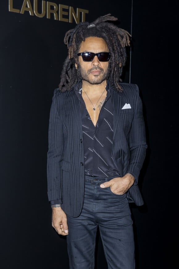 Lenny Kravitz assiste au défilé de mode Saint Laurent, collection prêt-à-porter automne-hiver 2020/2021 Saint Laurent à Paris le 25 février 2020. © Olivier Borde / Bestimage