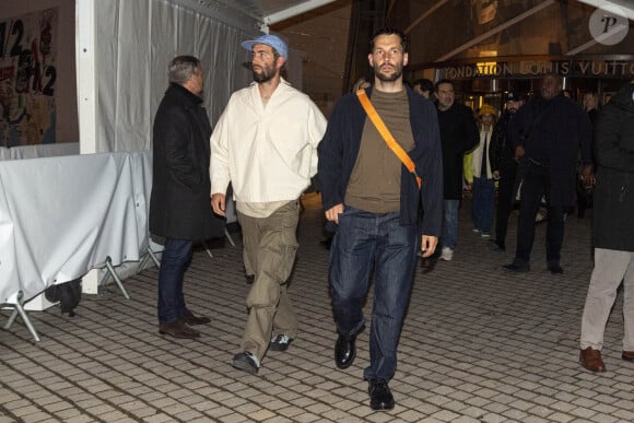 Exclusif - Simon Porte Jacquemus et son mari Marco Maestri - Les célébrités au concert de Jay Z à la fondation Louis Vuitton à Paris, France, le 14 avril 2023. © Da Silva-Perusseau/Bestimage