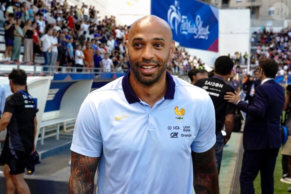 Thierry Henry (sélectionneur de l'équipe de France) lors du match amical (U-23) de préparation aux JO Paris 2024 entre la France et la Japon au stade Mayol à Toulon, France, le 18 juillet 2024. © Norbert Scanella/Panoramic/Bestimage