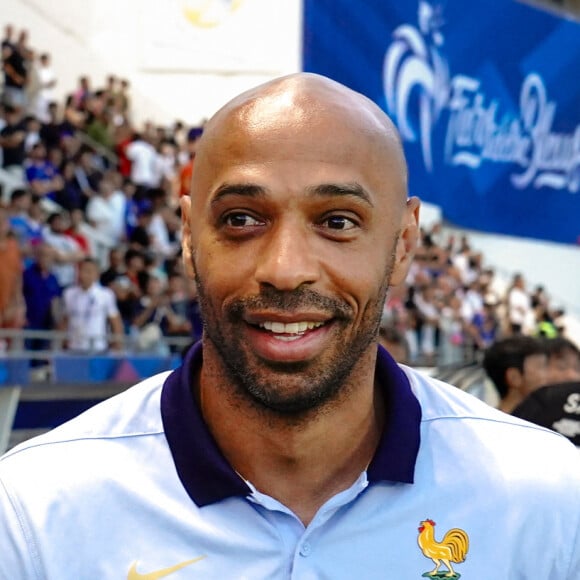 Thierry Henry (sélectionneur de l'équipe de France) lors du match amical (U-23) de préparation aux JO Paris 2024 entre la France et la Japon au stade Mayol à Toulon, France, le 18 juillet 2024. © Norbert Scanella/Panoramic/Bestimage