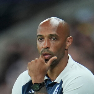 Après une nouvelle déconvenue, Thierry Henry s'est exprimé sur ses performances
 
Thierry Henry (sélectionneur de l'équipe de France), Football , France vs USA during the Olympic Games Paris 2024 in Nice, France, on July 27, 2024. © Norbert Scanella/Panoramic/Bestimage