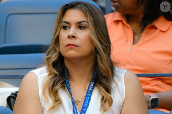 Marion Bartoli en tribunes du tournoi de l'US Open 2024 au parc de Flushing Meadows à New York City, NY, Etats-Unis, le 6 septembre 2024. © Chryslene Caillaud/Panoramic/Bestimage