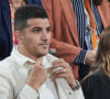 Marion Bartoli et son mari Yahya Boumediene - Célébrités dans les tribunes des Internationaux de France de tennis de Roland Garros 2024 à Paris le 27 mai 2024. © Moreau-Jacovides/Bestimage