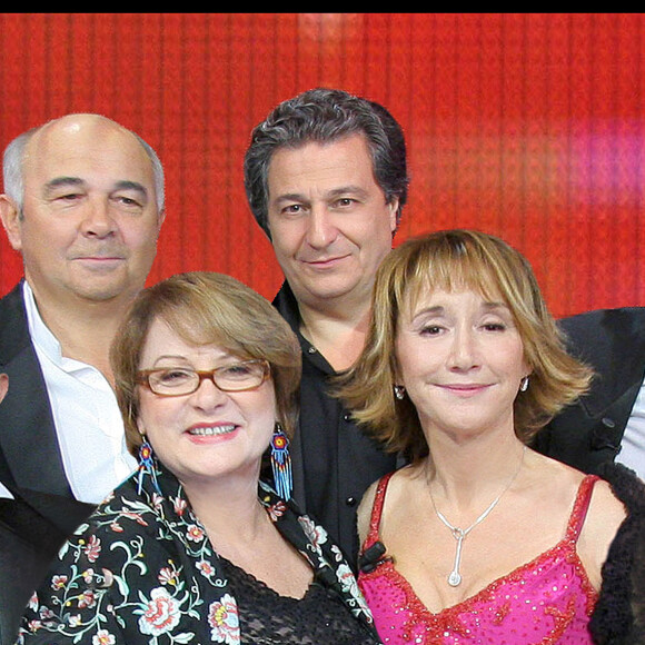 Archives - l'équipe du film 'Les bronzés 3: Patrice Leconte, Michel Blanc, Josiane Balasko, Marie-Anne Chazel, Gérard Jugnot et Christian Clavier. Enregistrement de l'Èmission 'Vivement Dimanche' consacrÈe a l'Èquipe des BronzÈs 3. © Guillaume Gaffiot / Bestimage