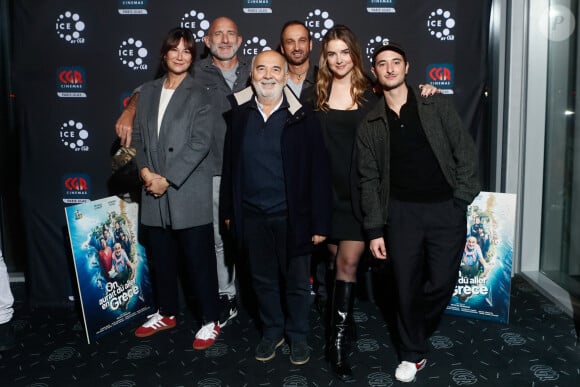 Virginie Hocq, Pierre-François Mosconi, Gérard Jugnot, Michel Ferracci, Claudia Bacos, Orféo Companella - Avant-première du film "On aurait dû aller en Grèce" au Cinéma CGR Porte des Lilas à Paris le 7 novembre 2024. © Christophe Clovis / Bestimage 