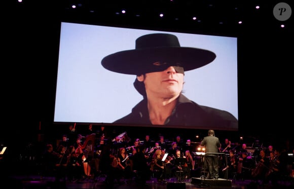 Exclusif - Illustration lors de la soirée hommage Ciné-concert symphonique "Alain Delon, le dernier Samouraï" au palais des congrès à Paris le 8 novembre 2024 le jour de son anniversaire. Pour cette soirée, le chef d'orchestre Vahan Mardirossian a dirigé l'orchestre symphonique de Douai. © Jacovides / Moreau / Bestimage 