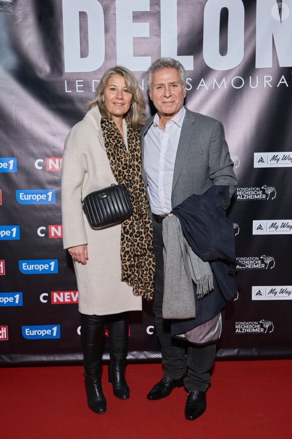 Exclusif - Laurent Olmedo et sa compagne Marion au photocall de la soirée Ciné-concert symphonique "Alain Delon, le dernier Samouraï" au Palais des congrès à Paris le 8 novembre 2024 le jour de son anniversaire. © Jacovides / Moreau / Bestimage 