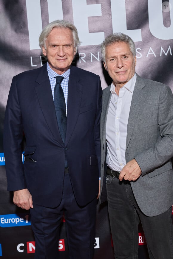 Exclusif - François-Éric Gendron et Laurent Olmedo au photocall de la soirée Ciné-concert symphonique "Alain Delon, le dernier Samouraï" au Palais des congrès à Paris le 8 novembre 2024 le jour de son anniversaire. © Jacovides / Moreau / Bestimage 