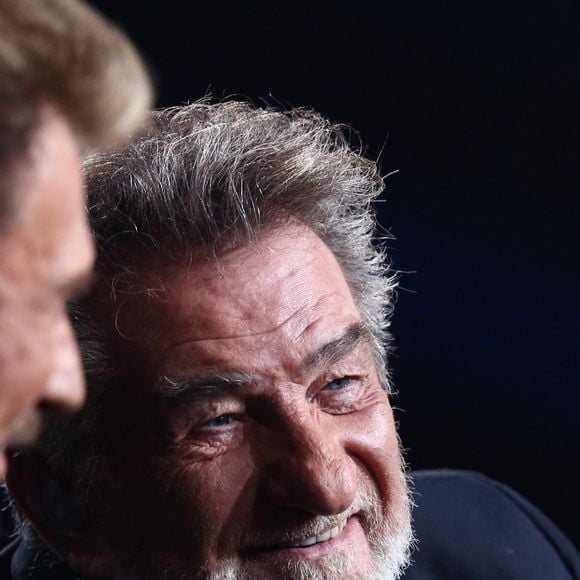 Exclusif - Eddy Mitchell et Johnny Hallyday - Enregistrement de l'émission Spécial Johnny Hallyday, "Johnny, la soirée événement", qui sera diffusée sur TF1 en prime-time le 20 décembre. 