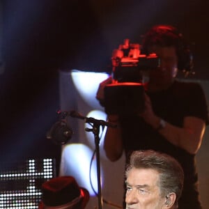 Exclusif - Eddy Mitchell et Johnny Hallyday - Enregistrement de l'émission Spécial Johnny Hallyday, "Johnny, la soirée événement", qui sera diffusée sur TF1 en prime-time le 20 décembre. 