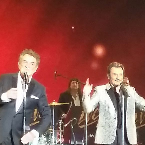 DR - BI - Eddy Mitchell, Johnny Hallyday et Jacques Dutronc - Premier concert "Les Vieilles Canailles" au POPB de Paris-Bercy à Paris, du 5 au 10 novembre 2014. 