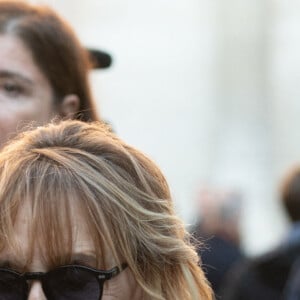 Marie-Anne Chazel lors des funérailles de l'acteur français Michel Blanc à l'église Saint Eustache à Paris, France, le 10 octobre 2024. Il est décédé le 4 octobre à la suite d'une crise cardiaque consécutive à un choc anaphylactique. Blanc était connu pour son rôle du célibataire maladroit Jean-Claude Dusse dans le film "Les Bronzés" de 1978. Photo par Florian Poitout/ABACAPRESS.COM