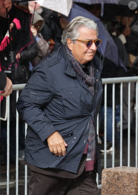 Christian Clavier arriving at the Funeral ceremony for French Actor Michel Blanc at Saint Eustache church in Paris, France on October 10, 2024. He died on October 4 after suffering a heart attack following anaphylactic shock. Blanc was known for his role as the awkward bachelor Jean-Claude Dusse in the 1978 film "Les Bronzés" . Photo by Nasser Berzane/ABACAPRESS.COM