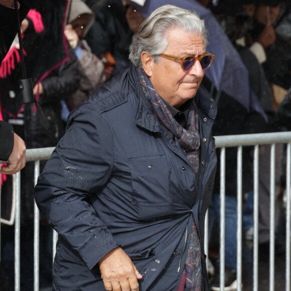 Christian Clavier arriving at the Funeral ceremony for French Actor Michel Blanc at Saint Eustache church in Paris, France on October 10, 2024. He died on October 4 after suffering a heart attack following anaphylactic shock. Blanc was known for his role as the awkward bachelor Jean-Claude Dusse in the 1978 film "Les Bronzés" . Photo by Nasser Berzane/ABACAPRESS.COM