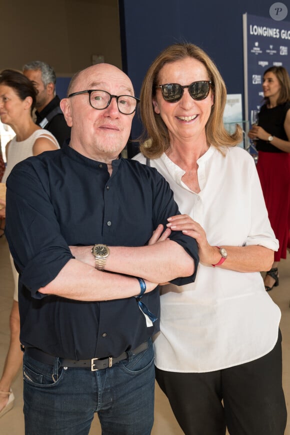 Exclusif - Michel Blanc, Françoise Rochefort - Tente VIP - Longines Paris Eiffel Jumping au Champ de Mars à Paris, le 6 juillet 2019. © Luc Castel/Bestimage 