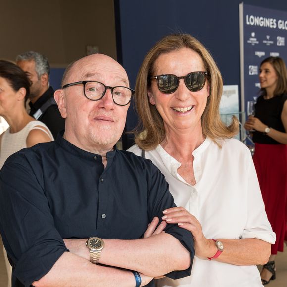 Exclusif - Michel Blanc, Françoise Rochefort - Tente VIP - Longines Paris Eiffel Jumping au Champ de Mars à Paris, le 6 juillet 2019. © Luc Castel/Bestimage 