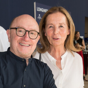 Exclusif - Michel Blanc, Françoise Rochefort - Tente VIP - Longines Paris Eiffel Jumping au Champ de Mars à Paris, le 6 juillet 2019. © Luc Castel/Bestimage 