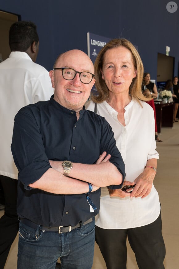 Exclusif - Michel Blanc, Françoise Rochefort - Tente VIP - Longines Paris Eiffel Jumping au Champ de Mars à Paris, le 6 juillet 2019. © Luc Castel/Bestimage 