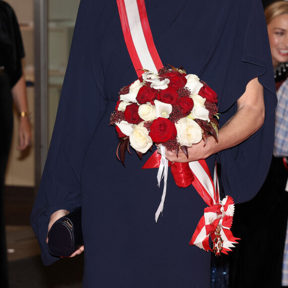 La princesse Charlene de Monaco durant la traditionnelle soirée de la Fête Nationale Monégasque au Grimaldi Forum à Monaco, le 19 novembre 2024. La Famille Princière et leurs convives ont assisté à un opéra en 4 actes "La Bohême". © JC VINAJ / Pool Monaco / Bestimage