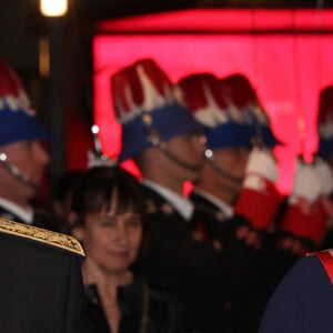 Le prince Albert II de Monaco et la princesse Charlene durant la traditionnelle soirée de la Fête Nationale Monégasque au Grimaldi Forum à Monaco, le 19 novembre 2024. La Famille Princière et leurs convives ont assisté à un opéra en 4 actes "La Bohême". © JC VINAJ / Pool Monaco / Bestimage