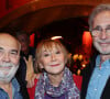 La joyeuse bande n'était hélas pas au complet puisque Josiane Balasko et Christian Clavier n'ont pas pu se libérer. 
Exclusif - Gerard Jugnot, Marie-Anne Chazel et Thierry Lhermitte au lancement du livre du Splendid intitulé "Le Splendid par Le Splendid" au Buddha Bar à Paris, France, le 20 novembre 2024.