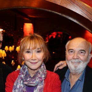 Au sujet de la troupe, il a confié à Ici Paris que depuis la mort de Michel Blanc, "L'histoire du groupe ne sera plus jamais pareille". 
Exclusif - Bruno Moynot, Gerard Jugnot, Marie-Anne Chazel et Thierry Lhermitte au lancement du livre du Splendid intitulé "Le Splendid par Le Splendid" au Buddha Bar à Paris, France, le 20 novembre 2024.