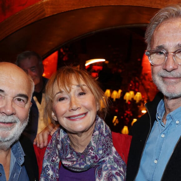 Exclusif - Gerard Jugnot, Marie-Anne Chazel et Thierry Lhermitte au lancement du livre du Splendid intitulé "Le Splendid par Le Splendid" au Buddha Bar à Paris, France, le 20 novembre 2024.