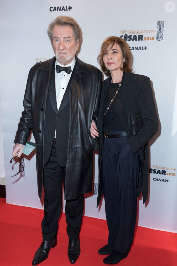 Eddy Mitchell, Muriel Bailleul - Arrivées lors de la 43ème cérémonie des Cesar à la salle Pleyel à Paris, le 2 mars 2018. © Dominique Jacovides - Olivier Borde / Bestimage 