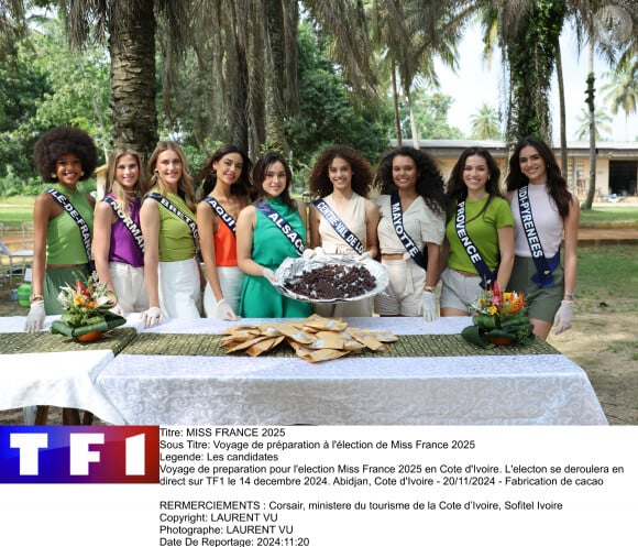 Suivies par un journaliste du Parisien, les jeunes femmes ont pu découvrir la beauté et la richesse de ce pays 
Voyage de preparation pour l'election Miss France 2025 en Cote d'Ivoire. L'electon se deroulera en direct sur TF1 le 14 decembre 2024. Abidjan, Cote d'Ivoire -