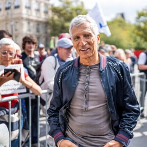 L'animateur de télévision et de radio français Nagui lors d'une manifestation de soutien à l'ONG Sea Shepherd du fondateur canadien Paul Watson à Paris le 4 septembre 2024. Photo par Alexis Jumeau/ABACAPRESS.COM