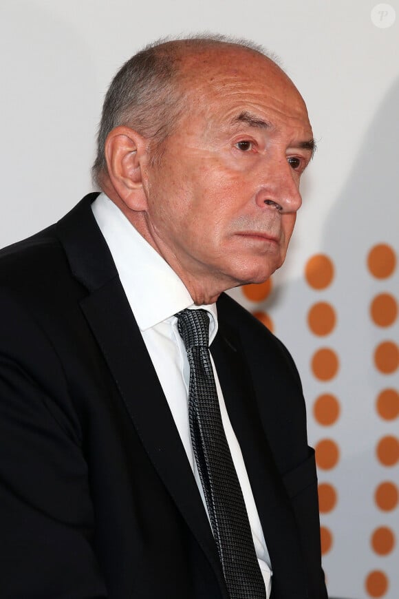 Gérard Collomb, Maire de Lyon - Inauguration des navettes autonomes N1 à Lyon le 15 Novembre 2019. © Pascal Fayolle / Bestimage