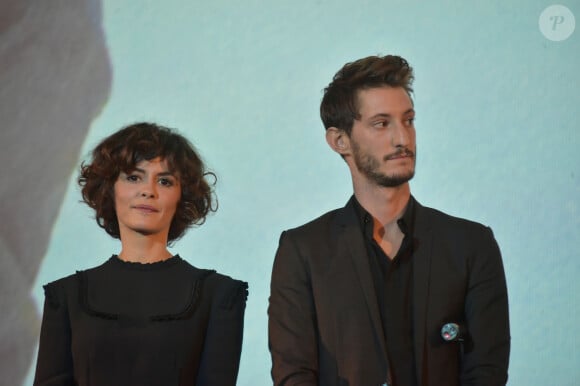 Audrey Tautou et Pierre Niney (habillé en Dior et montre Montblanc) - Avant-première du film "L'Odyssée" au cinéma UGC Normandie à Paris, le 3 octobre 2016. © Giancarlo Gorassini/Bestimage 