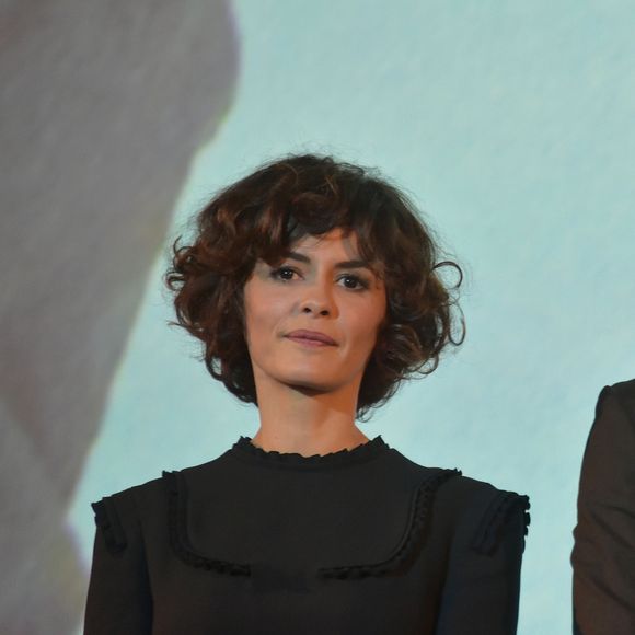 Audrey Tautou et Pierre Niney (habillé en Dior et montre Montblanc) - Avant-première du film "L'Odyssée" au cinéma UGC Normandie à Paris, le 3 octobre 2016. © Giancarlo Gorassini/Bestimage 