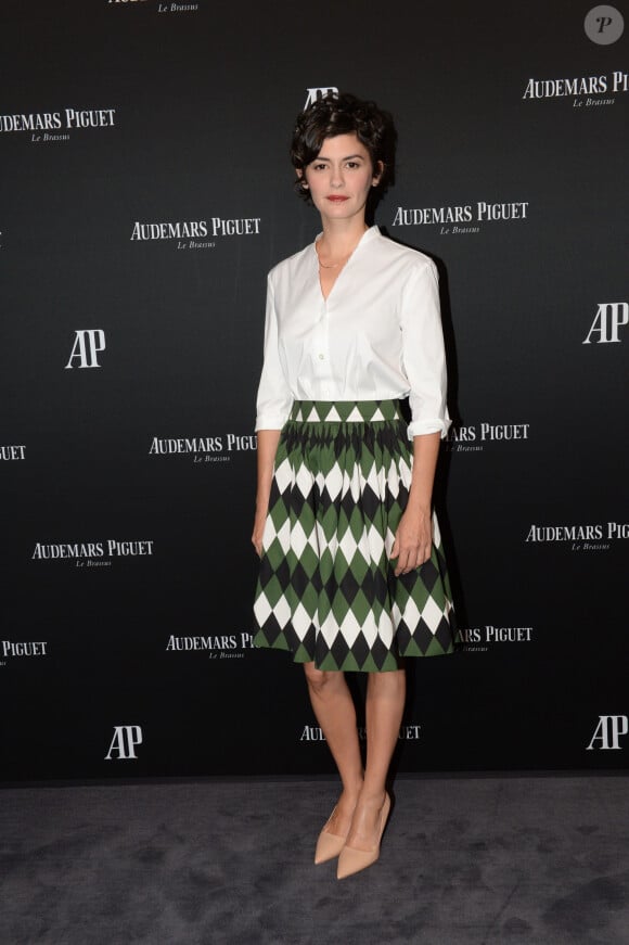 La notoriété d'Audrey Tautou a explosé à la sortie du film "Le fabuleux destin d'Amélie Poulain" de Jean-Pierre Jeunet
Exclusif - Audrey Tautou - La maison Audemars Piguet a célébré le lancement de la nouvelle Millenary Femme au Carreau du Temple à Paris. Pour la première fois , Audemars Piguet dévoile le coeur de la montre aux prestigieux invités de la soirée. La Millenary est une montre qui rassemble toutes les qualités d'un produit hors norme : Le rigueur des ingénieurs et la sensibilité des designers. Un dîner haut de gamme , à l'image de la soirée a été préparé par le chef Hélène Darroze, suivi d'un concert privé des She Keeps Bees. 