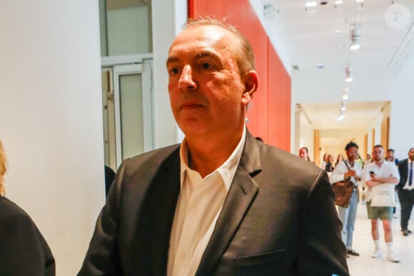 Exclusif - L'animateur de radio, journaliste, présentateur de télévision et producteur français, Jean-Marc Morandini, à la sortie de la chambre correctionnelle du tribunal judiciaire de Paris Batignolles, le 14 juin 2023.