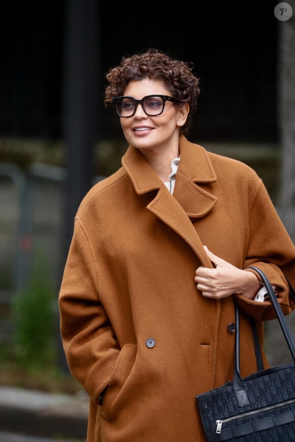 Nawell Madani - Arrivées à l'enregistrement de l'émission Vivement dimanche au studio Gabriel à Paris, France, le 17 avril 2024, diffusée le 28 avril 2024 sur France 3. © Christophe Clovis/Bestimage