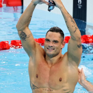 Florent Manaudou obtient la médaille de bronze sur 50 m nage libre lors des Jeux Olympiques de Paris 2024 (JO) à Paris La Defense Arena à Nanterre le 2 Aout 2024. © Dominique Jacovides-Pierre Perusseau/Bestimage