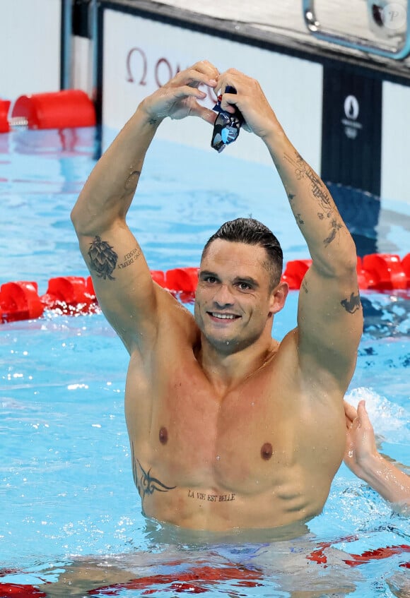 Florent Manaudou obtient la médaille de bronze sur 50 m nage libre lors des Jeux Olympiques de Paris 2024 (JO) à Paris La Defense Arena à Nanterre le 2 Aout 2024. © Dominique Jacovides-Pierre Perusseau/Bestimage