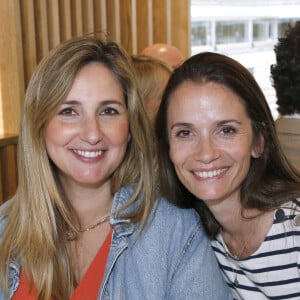 Exclusif - Marie Portolano (enceinte) et Anne-Cécile Mailfert - Déjeuner dans la loge de France TV lors de la Finale Femmes des Internationaux de France de Tennis de Roland Garros 2024 - Jour 14 à Paris le 08 Juin 2024. © Bertrand Rindoff / Bestimage 