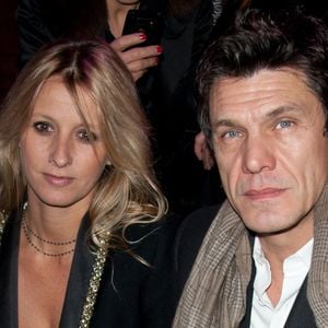 Marc Lavoine et Sarah Poniatowski au défilé Etam, le 24 janvier 2011, à Paris.