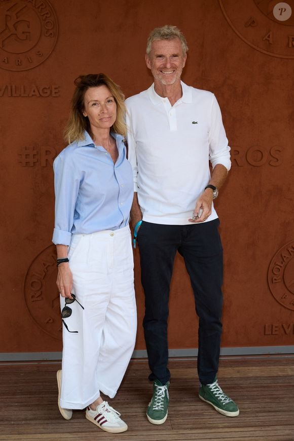 Denis Brogniart et sa femme Hortense au village lors des Internationaux de France de tennis de Roland Garros 2023, à Paris, France, le 6 juin 2023. © Jacovides-Moreau/Bestimage