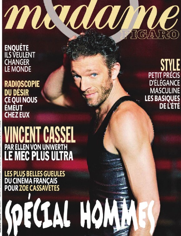 Vincent Cassel en couverture de Madame Figaro