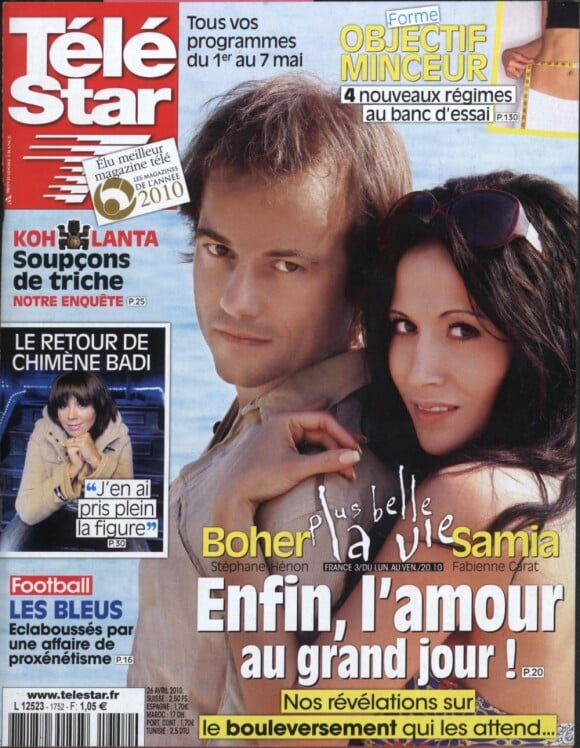 Stéphane Hénon et Fabienne Carat en couverture de Télé Star
