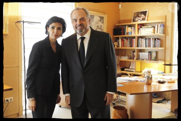 Rachida Dati en Espagne avec Ignacio Polanco, le PDG du groupe de presse Prisa. Avril 2010