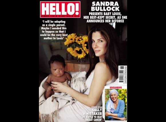 Sandra Bullock et Louis Bardo en couverture de Hello !