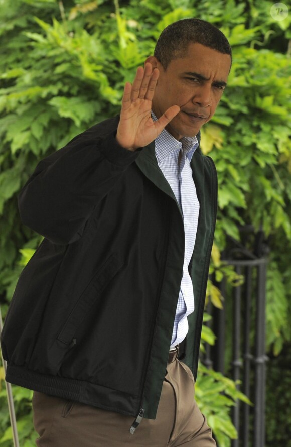 Barack Obama sur le départ, dimanche 2 mai, en route vers la Louisiane.